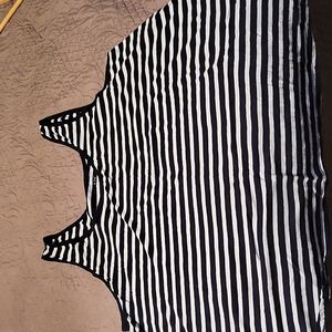 Navy white striped tank